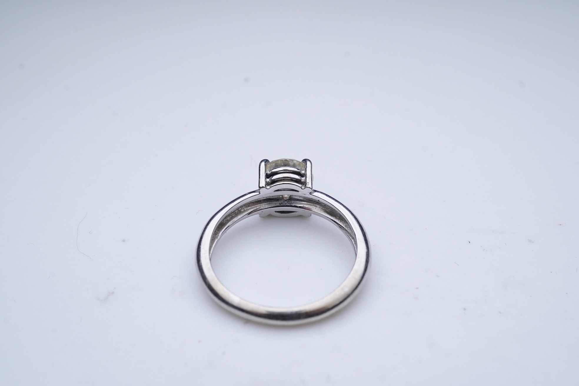 A solitaire diamond ring